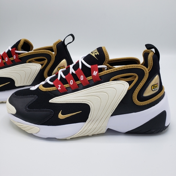 nike zoom 2k black metallic gold